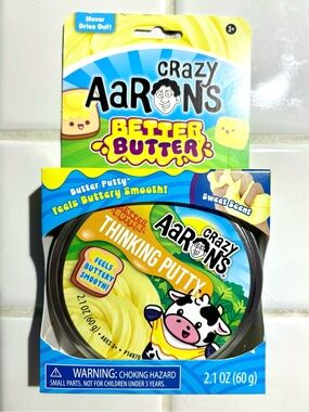 Crazy Aaron's Yellow Better Butter Thinking Putty 2.1 oz Viral Scent *NEW*